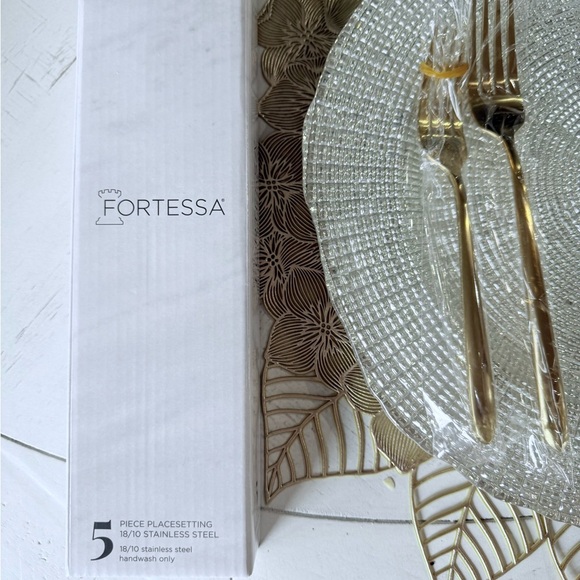 Fortessa Velo Brushed Gold plated high end flatware. NEW! - Picture 3 of 3